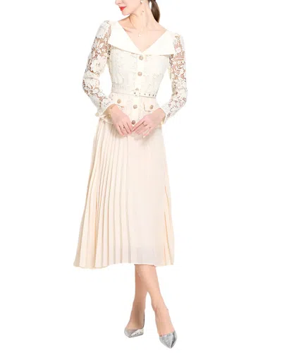 Dza Midi Dress In Neutral