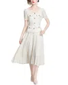 Dza Midi Dress In Beige