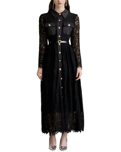 Dza Midi Dress In Black