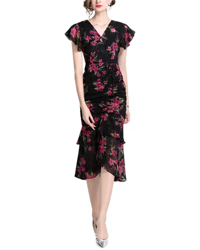 Dza Midi Dress In Black