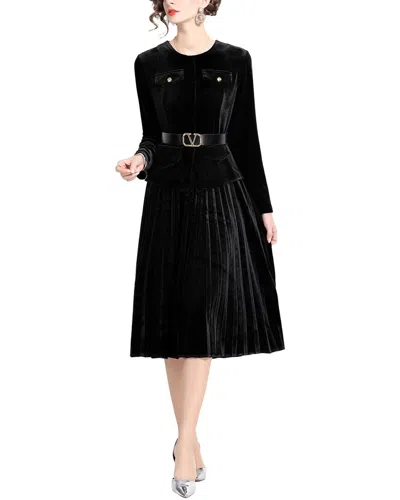 Dza Midi Dress In Black