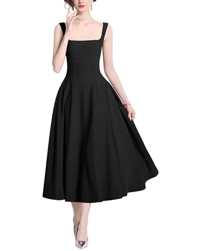 Dza Midi Dress In Black