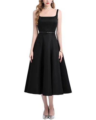 Dza Midi Dress In Black