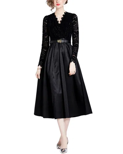 Dza Midi Dress In Black