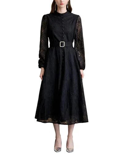 Dza Midi Dress In Black
