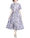 Dza Midi Dress In Gray