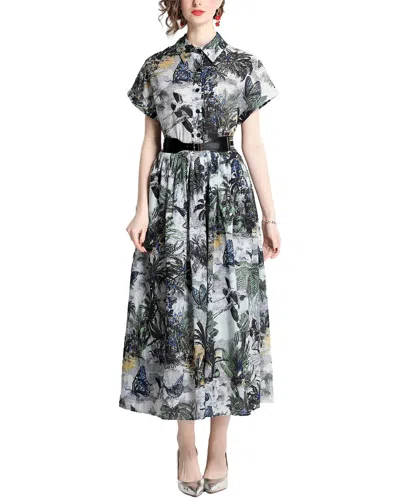 Dza Midi Dress In Gray