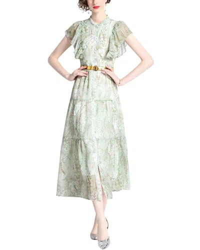 Dza Midi Dress In Green