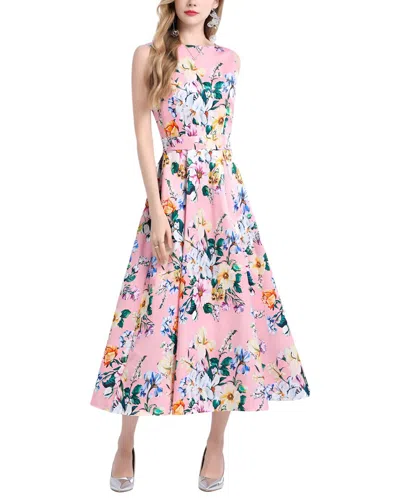 Dza Midi Dress In Pink