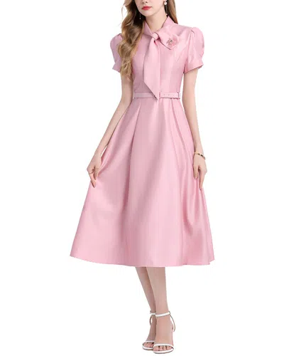 Dza Midi Dress In Pink