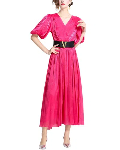 Dza Midi Dress In Pink