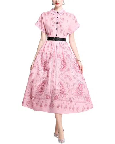 Dza Midi Dress In Pink