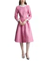 Dza Midi Dress In Pink