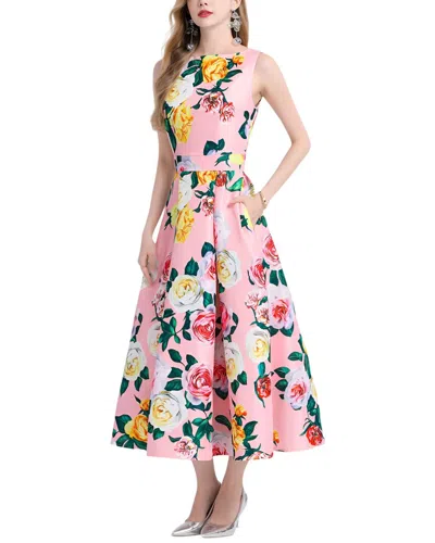 Dza Midi Dress In Pink