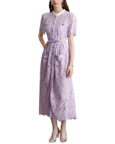 Dza Midi Dress In Purple