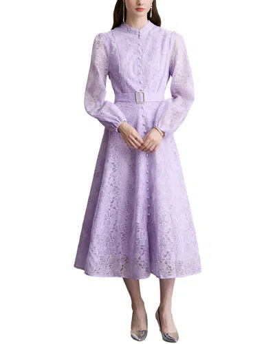 Dza Midi Dress In Purple