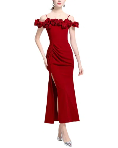 Dza Midi Dress In Red