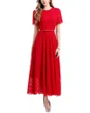 Dza Midi Dress In Red