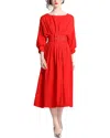 Dza Midi Dress In Red