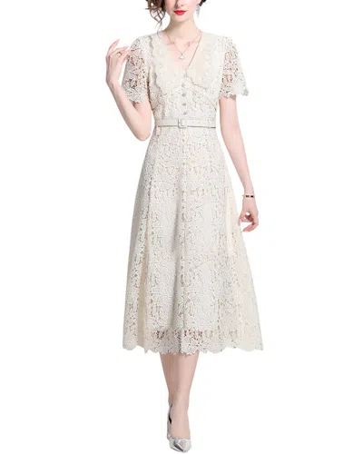 Dza Midi Dress In White