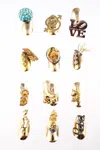 Dzines Womens Gold Tone Diamond Charm Nail Coverings Set Of 12 In Gold
