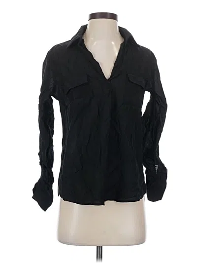Pre-owned E&m Collection Long Sleeve Blouse In Black