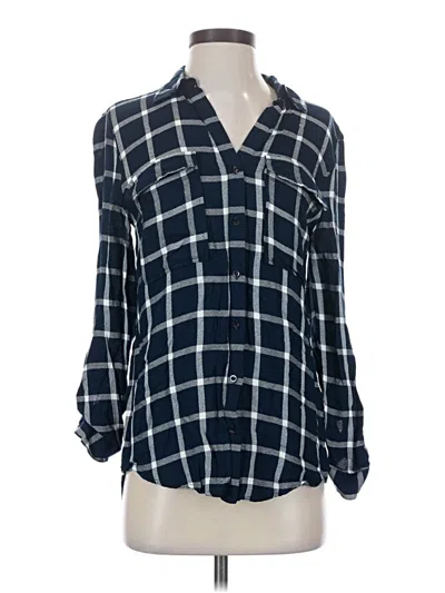 Pre-owned E&m Collection Long Sleeve Blouse In Blue