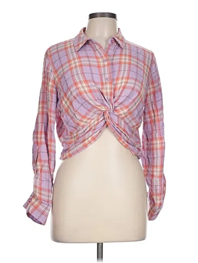Pre-owned E&m Collection Long Sleeve Blouse In Pink