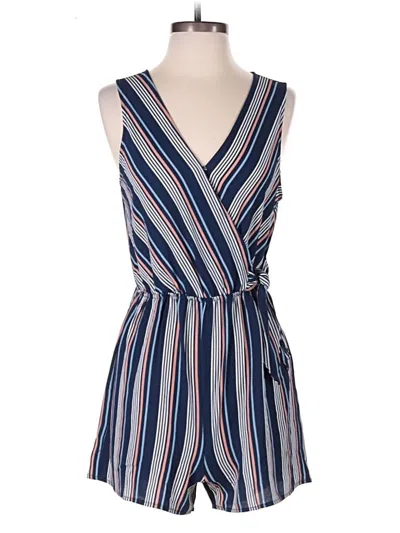 Pre-owned E&m Collection Romper In Blue