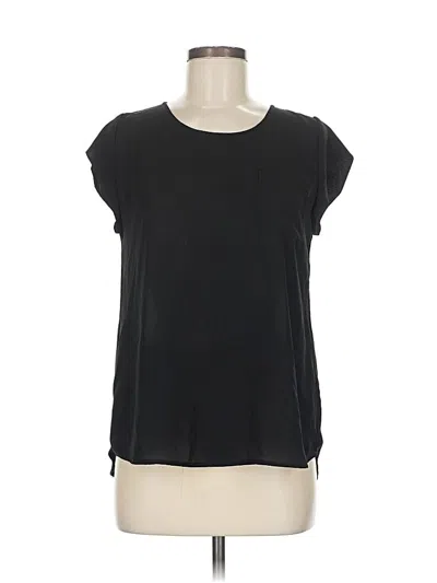 Pre-owned E&m Collection Short Sleeve Top Black Scoop Neck Tops