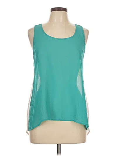 Pre-owned E&m Collection Sleeveless Blouse In Blue