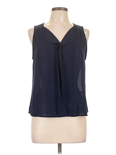 Pre-owned E&m Collection Sleeveless Blouse In Blue