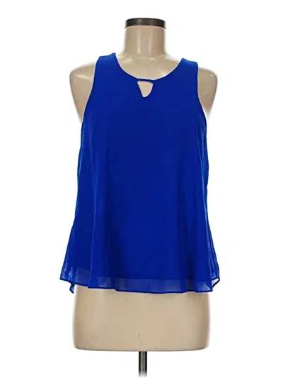 Pre-owned E&m Collection Sleeveless Blouse In Blue
