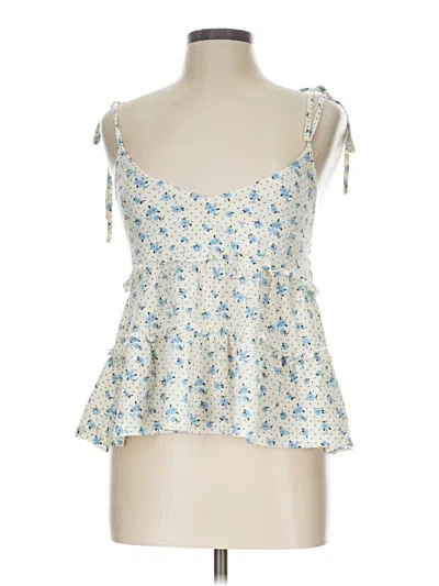 Pre-owned E&m Collection Sleeveless Blouse In Blue