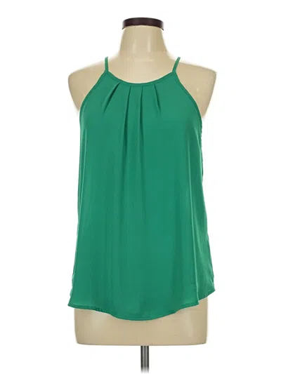 Pre-owned E&m Collection Sleeveless Blouse In Green