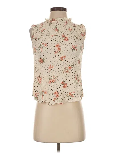 Pre-owned E&m Collection Sleeveless Blouse In Ivory