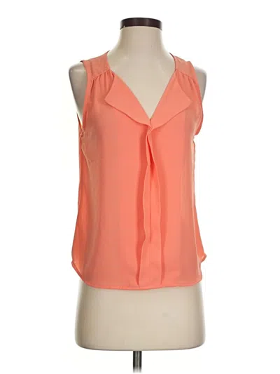 Pre-owned E&m Collection Sleeveless Blouse In Orange