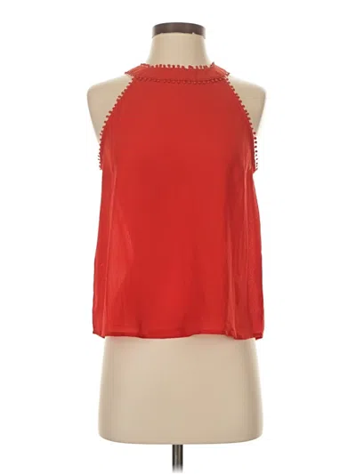 Pre-owned E&m Collection Sleeveless Blouse In Red