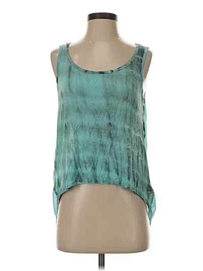 Pre-owned E&m Collection Sleeveless Blouse In Teal