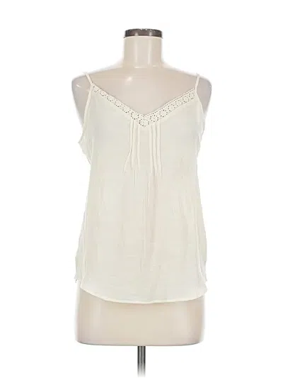 Pre-owned E&m Collection Sleeveless Blouse In White