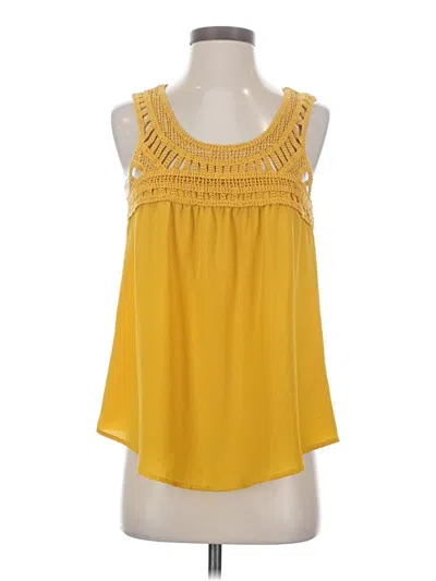 Pre-owned E&m Collection Sleeveless Blouse In Yellow