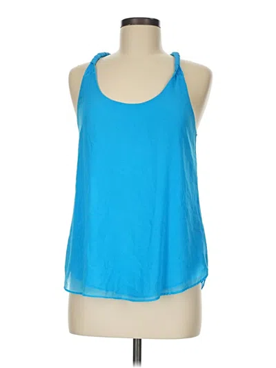 Pre-owned E&m Collection Sleeveless Top Blue Halter Neckline Tops