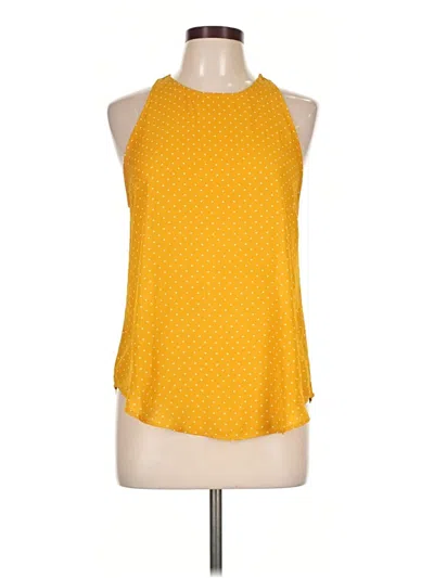 Pre-owned E&m Collection Sleeveless Top Yellow Halter Neckline Tops