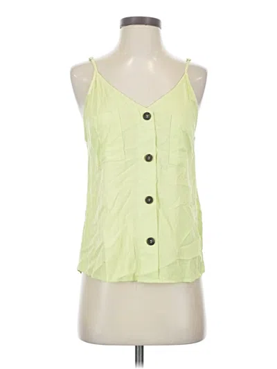 Pre-owned E&m Collection Tank Top Green Strapless Neckline Tops