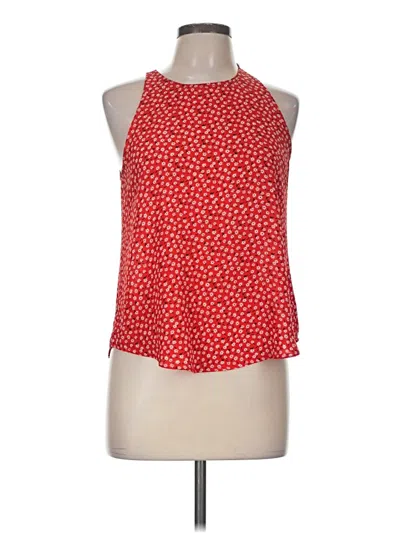 Pre-owned E&m Collection Tank Top Red Halter Neckline Tops