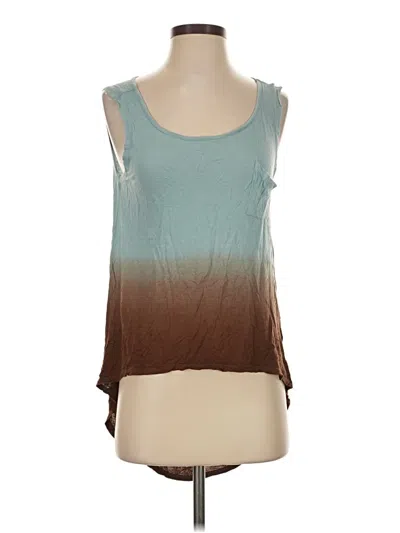 Pre-owned E&m Collection Tank Top Teal Strapless Neckline Tops