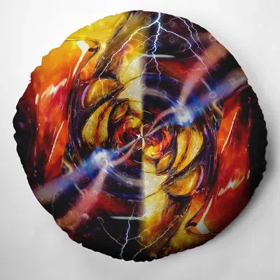 E By Design 100_bohemian & Eclectic Galaxy Design Tufted Floor Pillow In Yellow