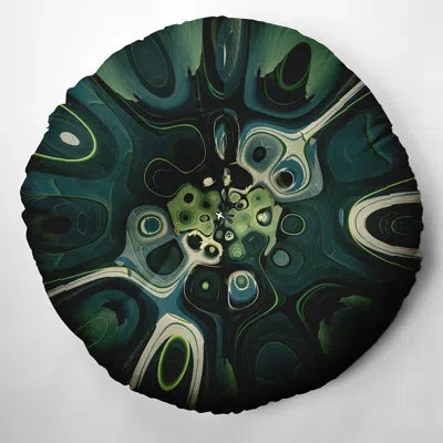E By Design 102_bohemian & Eclectic Green Splash Design Tufted Floor Pillow