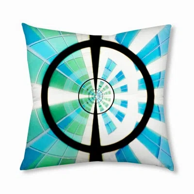 E By Design 107_bohemian & Eclectic Horizon Line Design Tufted Floor Pillow In Blue