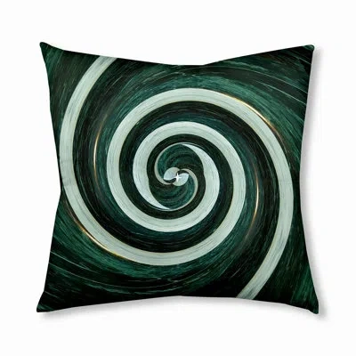 E By Design 111_bohemian & Eclectic Hurricane Design Tufted Floor Pillow In Green